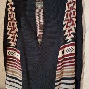 Lira Black and Red Patterned Cardigan